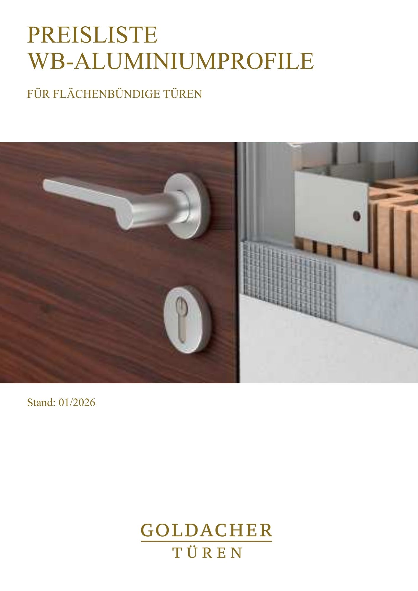 Deckblatt Preisliste WB-Aluminiumprofile